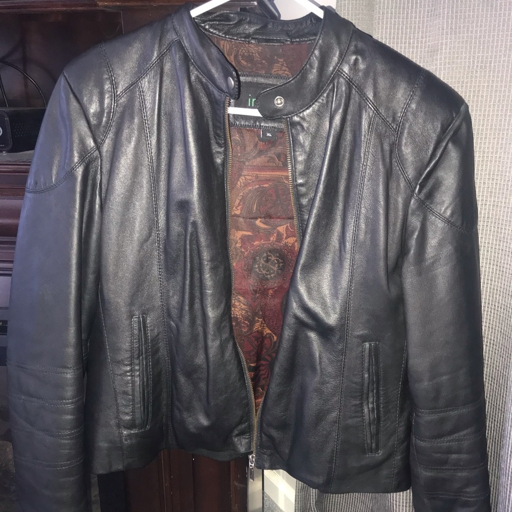 Leather coat